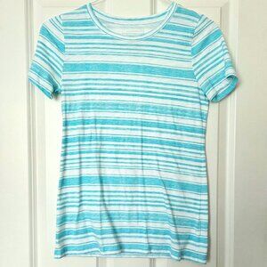Sonoma Everyday Tee, Green Striped Crew-Neck T-Shirt